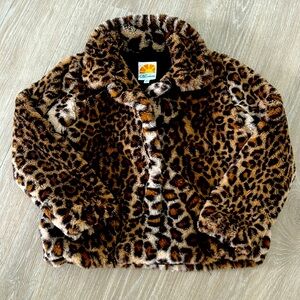 C&C California kids faux fur animal print jacket